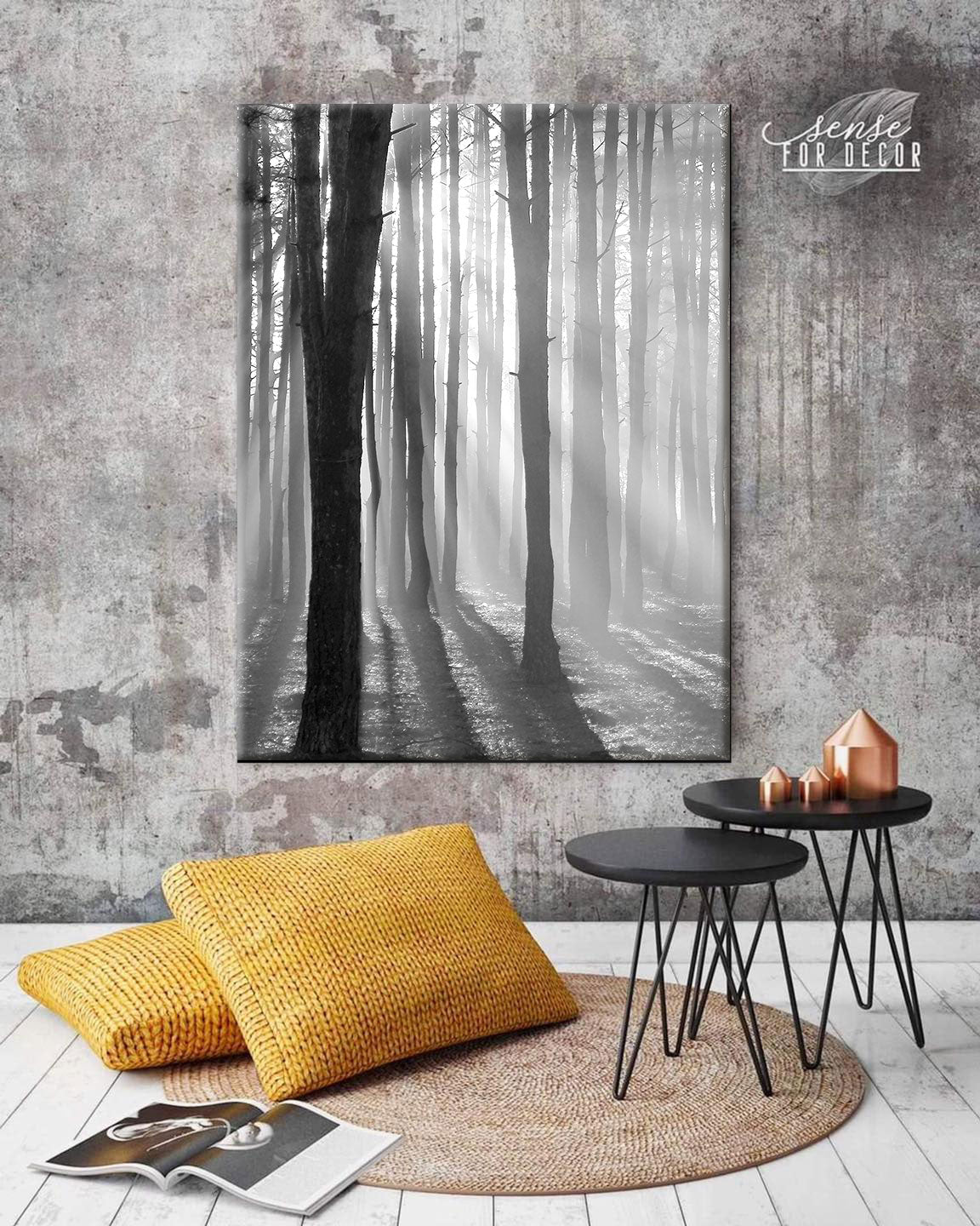 Nature Wall Art: Tree Sunrise (Wood Frame Ready To Hang) - Sense