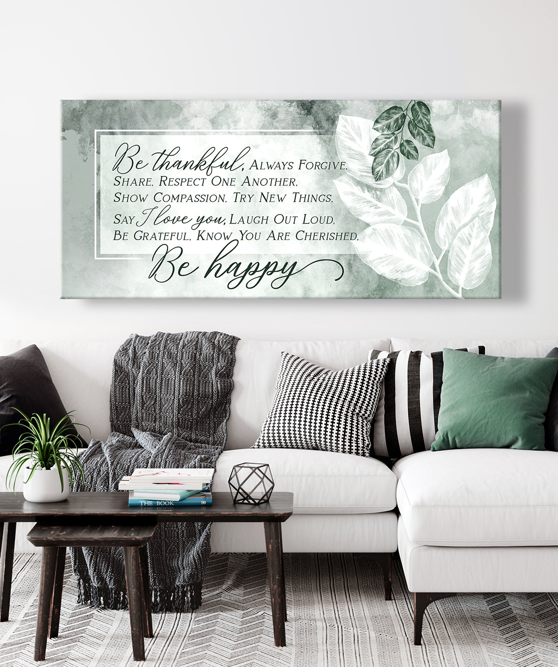 Christian Wall Art: Be Thankful Always Forgive (Wood Frame Ready To Hang)