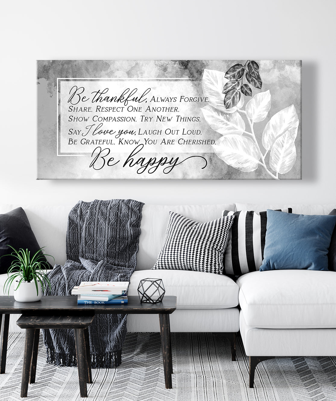 Christian Wall Art: Be Thankful Always Forgive (Wood Frame Ready To Hang)