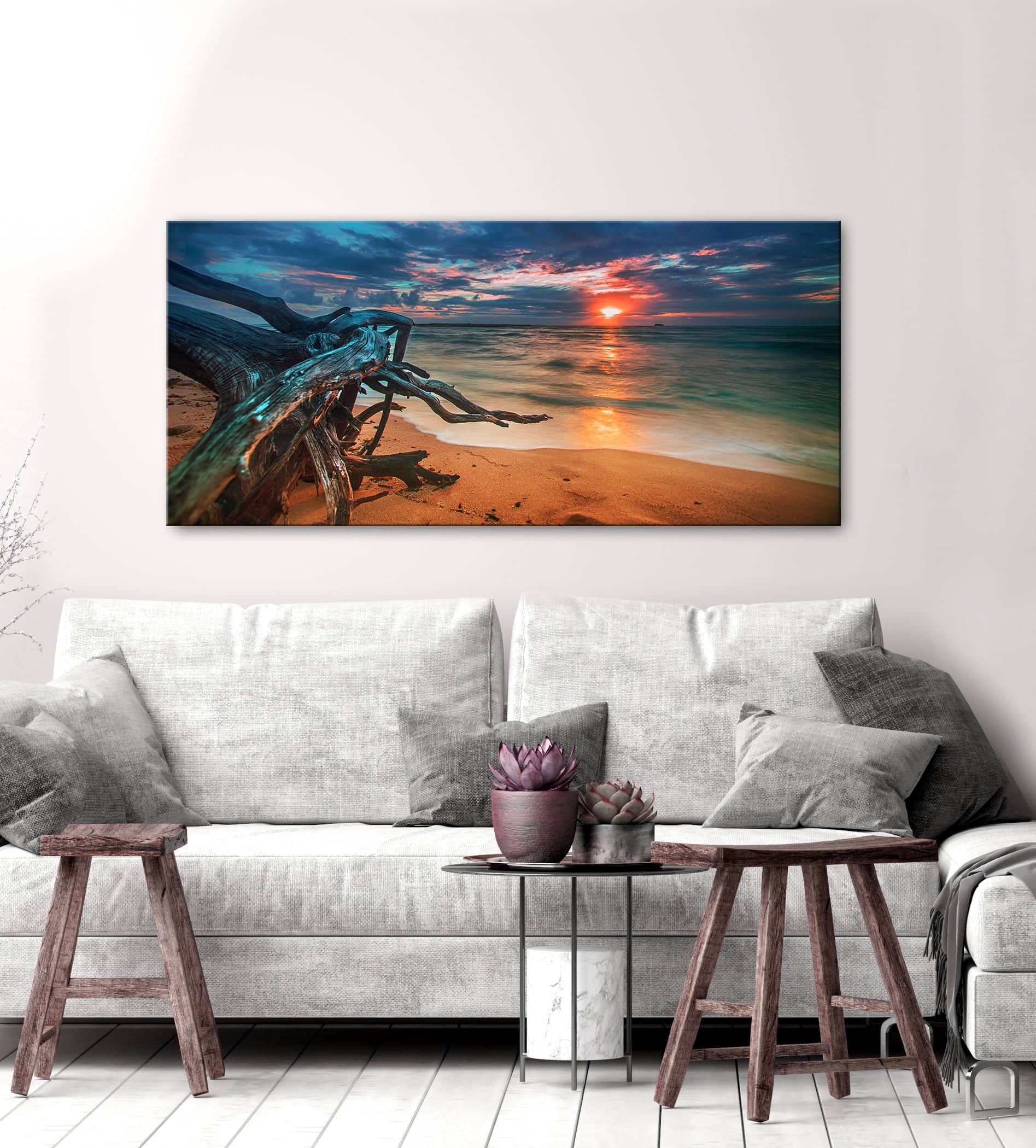 Hot Sunset Surfer Wood Wall Panel - Ready to Hang Wall Art