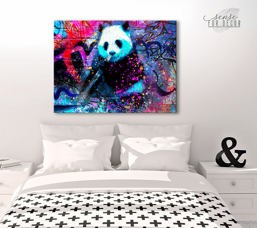 Buy RANDOM Wooden Framed Cute Panda Canvas Art Wall Canvas