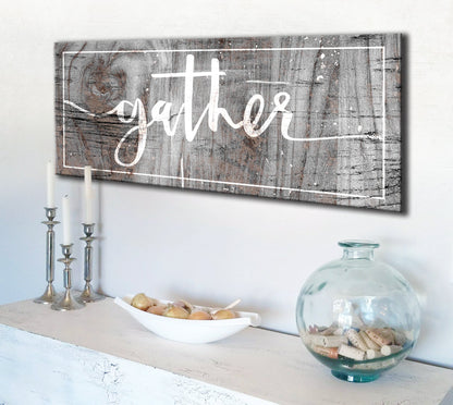 Kitchen Wall Art: Gather Wall Art (Wood Frame Ready To Hang)