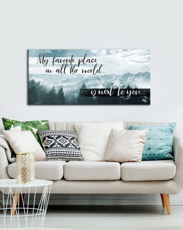 Bedroom Wall Art Next To You Wall Art (Wood Frame Ready To Hang