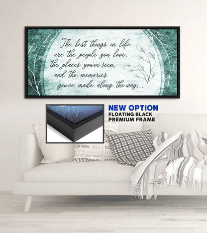 Home Wall Art: The best things in life are the people you love (Wood Frame Ready To Hang)