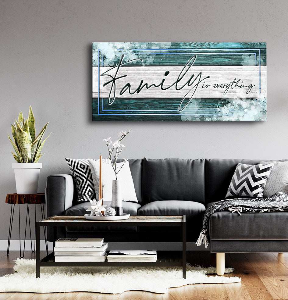 Family Wall Art: Family is Everything V10 (Wood Frame Ready To Hang) -  Sense for Decor
