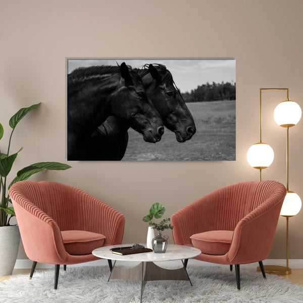 Farm Wall Art Horses V2 (Wood Frame Ready To Hang) Sense for Decor