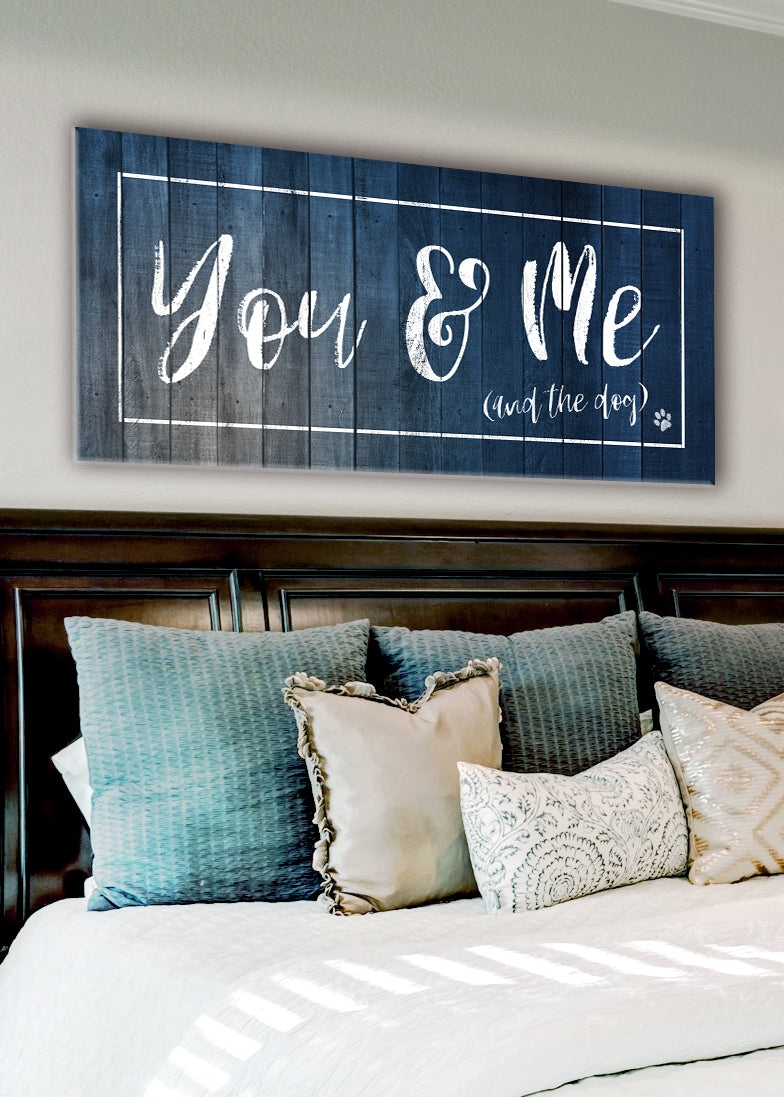 Pet Wall Art: You & Me And The Dog (Singular Version) (Wood Frame Ready To Hang)