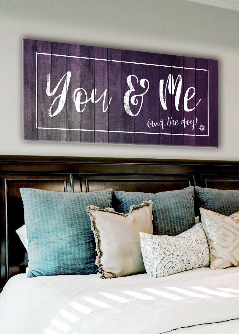 Pet Wall Art: You & Me And The Dog (Singular Version) (Wood Frame Ready To Hang)