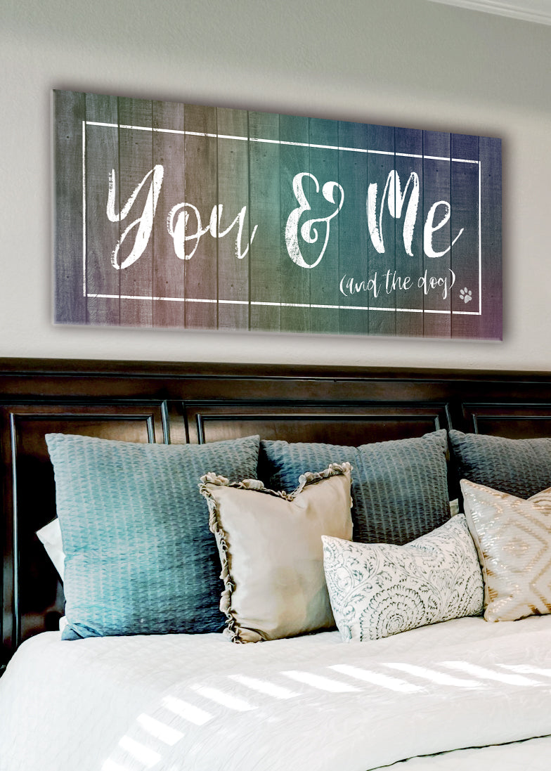 Pet Wall Art: You & Me And The Dog (Singular Version) (Wood Frame Ready To Hang)