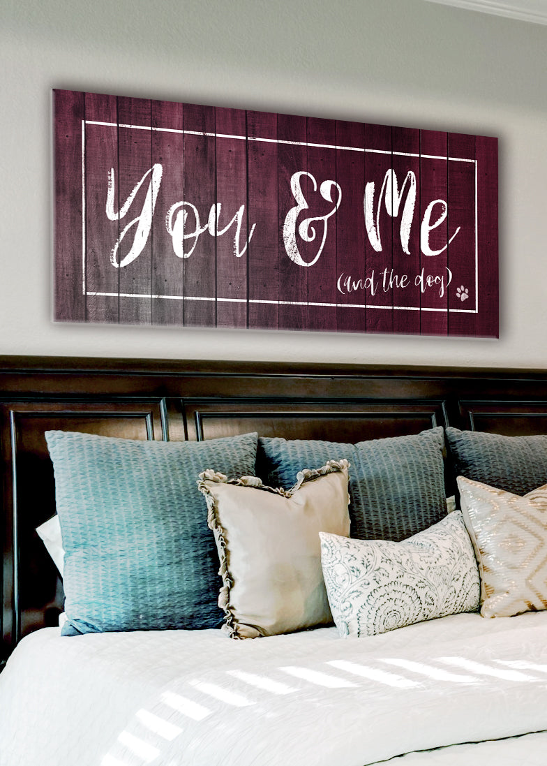 Pet Wall Art: You & Me And The Dog (Singular Version) (Wood Frame Ready To Hang)