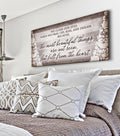Bedroom Wall Art: We Close Our Eyes (Wood Frame Ready To Hang)