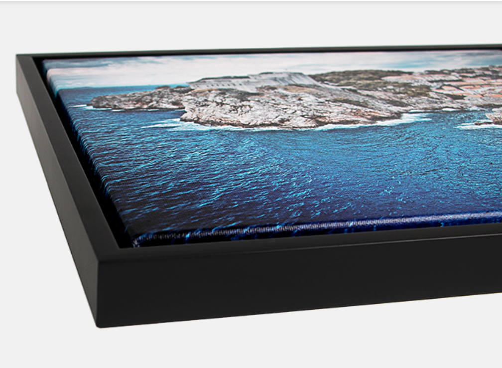 Premium Black Floating Frame Around Your Wall Art Watch Video Below! -  Sense for Decor