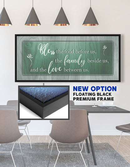 Christian Wall Art: Bless the food before us Wall Art MULTIPLE Colours Available