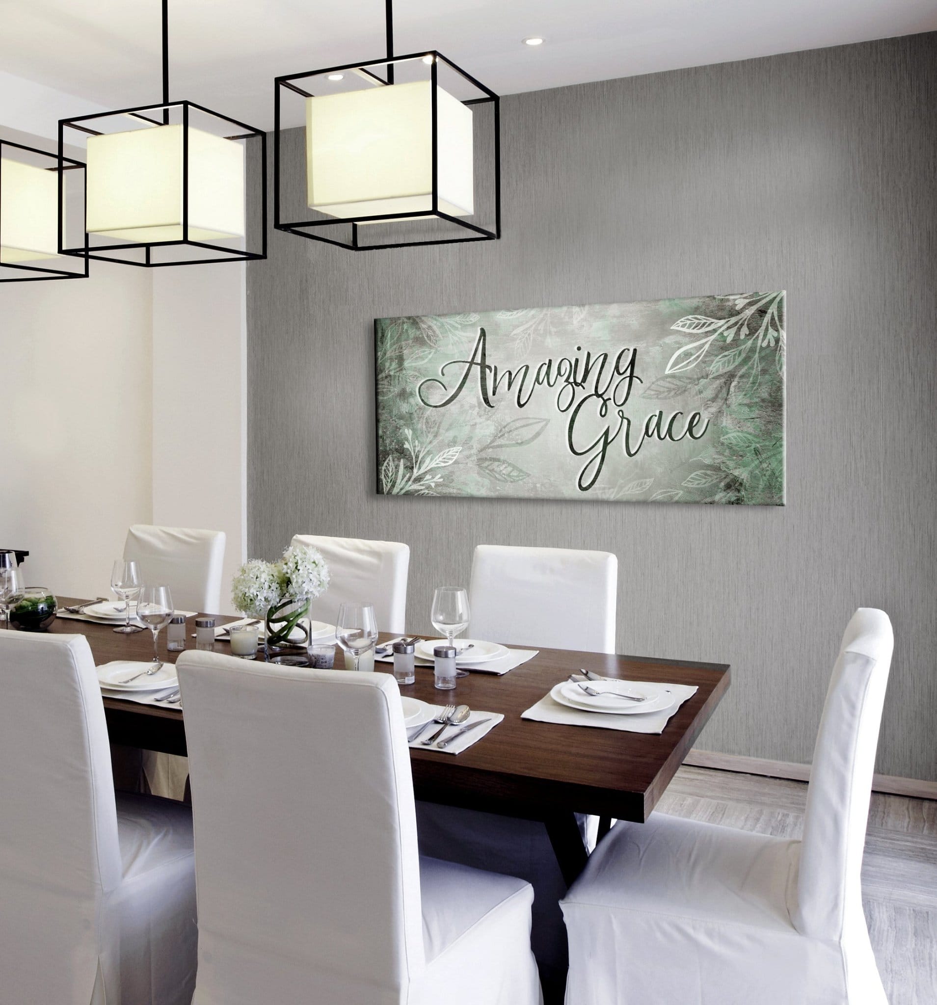 Christian Wall Art: Amazing Grace V3 (Wood Frame Ready To Hang) - Sense for Decor