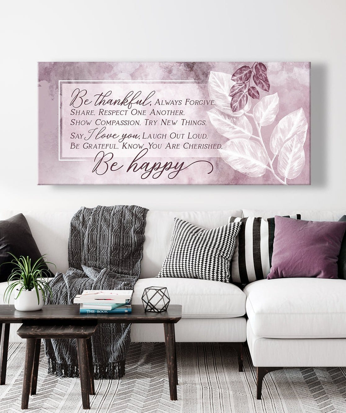 Christian Wall Art: Be Thankful Always Forgive (Wood Frame Ready To Hang) - Sense for Decor