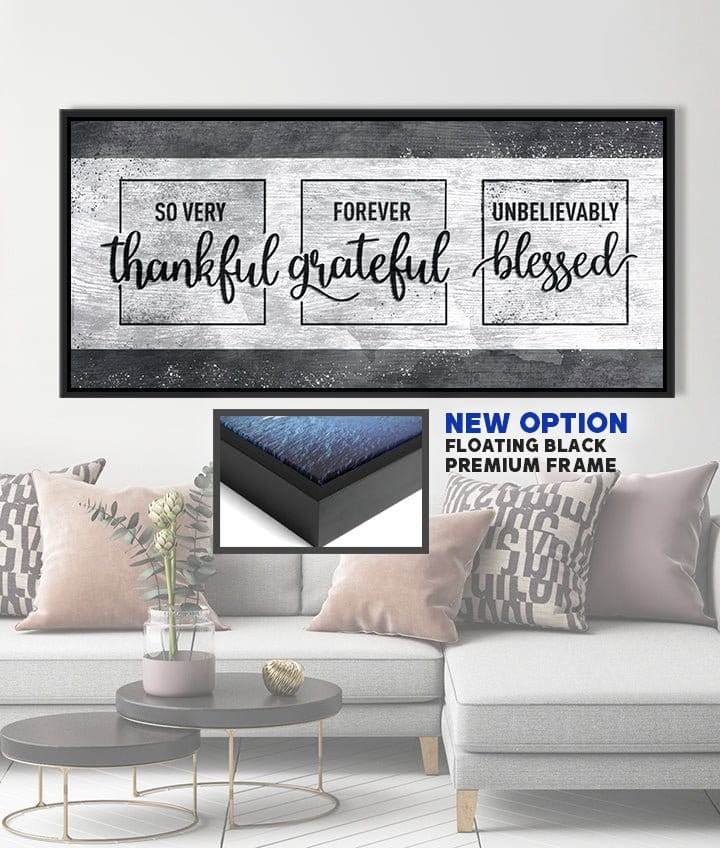Christian Wall Art: So Very Thankful Forever Grateful Unbelievably Blessed - Sense for Decor