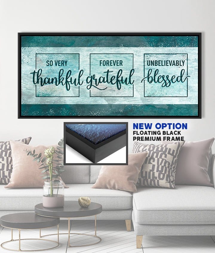 Christian Wall Art: So Very Thankful Forever Grateful Unbelievably Blessed - Sense for Decor