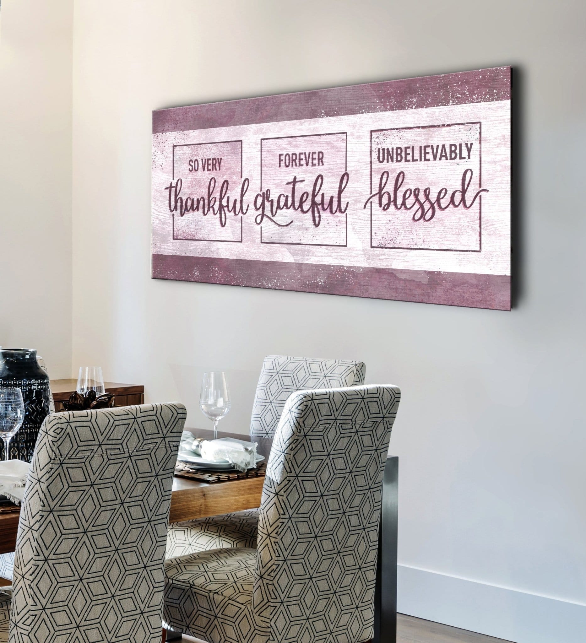 Christian Wall Art: So Very Thankful Forever Grateful Unbelievably Blessed - Sense for Decor