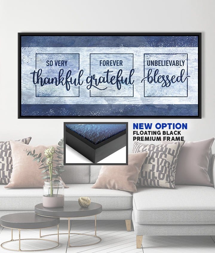 Christian Wall Art: So Very Thankful Forever Grateful Unbelievably Blessed - Sense for Decor