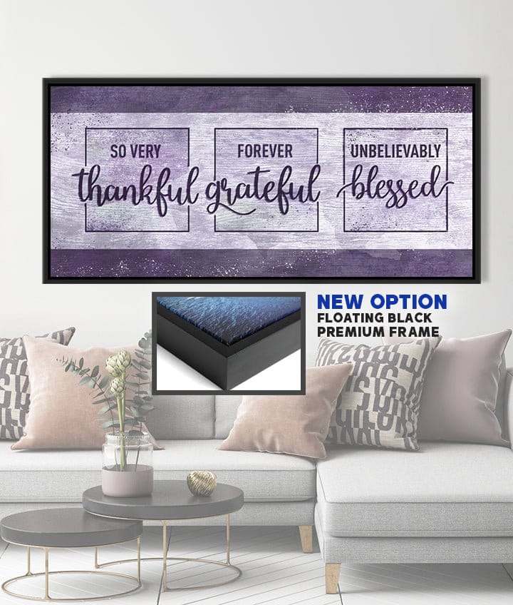 Christian Wall Art: So Very Thankful Forever Grateful Unbelievably Blessed - Sense for Decor
