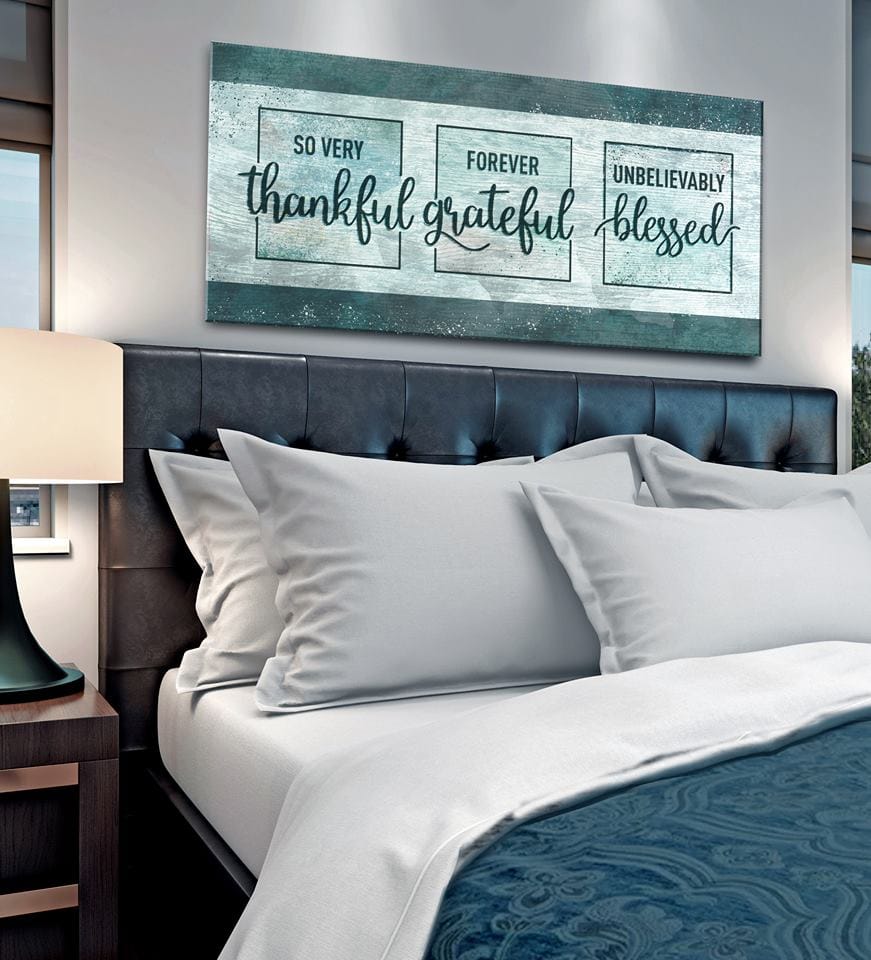 Christian Wall Art: So Very Thankful Forever Grateful Unbelievably Blessed - Sense for Decor