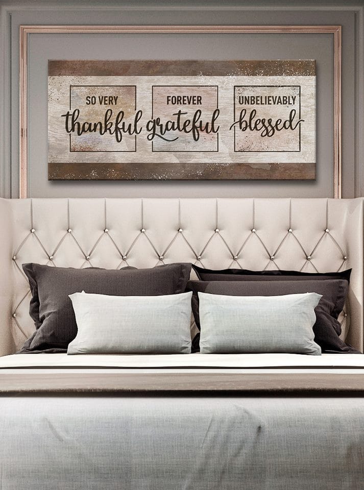Christian Wall Art: So Very Thankful Forever Grateful Unbelievably Blessed - Sense for Decor