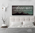 Couples Wall Art: Kiss Me Under The Light Of A Thousand Stars  (Wood Frame Ready To Hang)