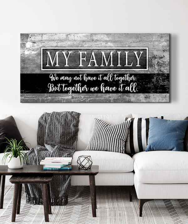 Family Wall Art: Family Have It All V4 (Wood Frame Ready To Hang ...