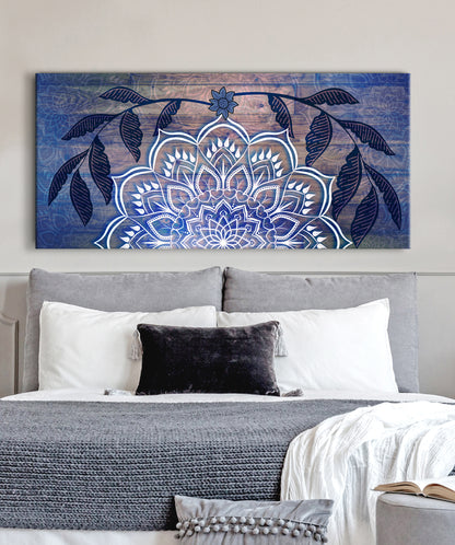 Home Wall Art: Boho Mandala Art V2 (Wood Frame Ready To Hang)