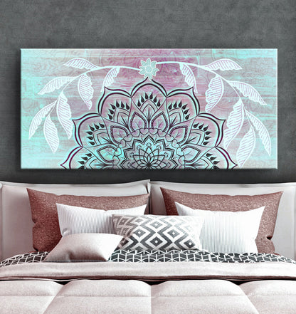 Home Wall Art: Boho Mandala Art V2 (Wood Frame Ready To Hang)