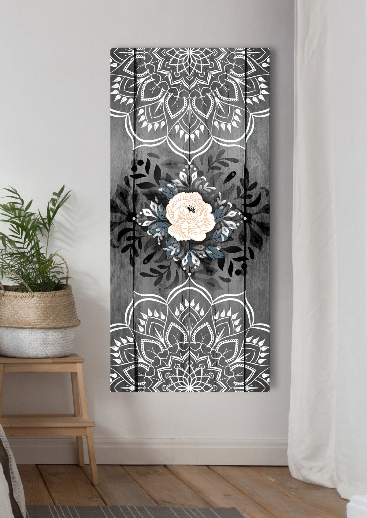 Home Wall Art: Boho Mandala Art V3 (Wood Frame Ready To Hang) - Sense for  Decor