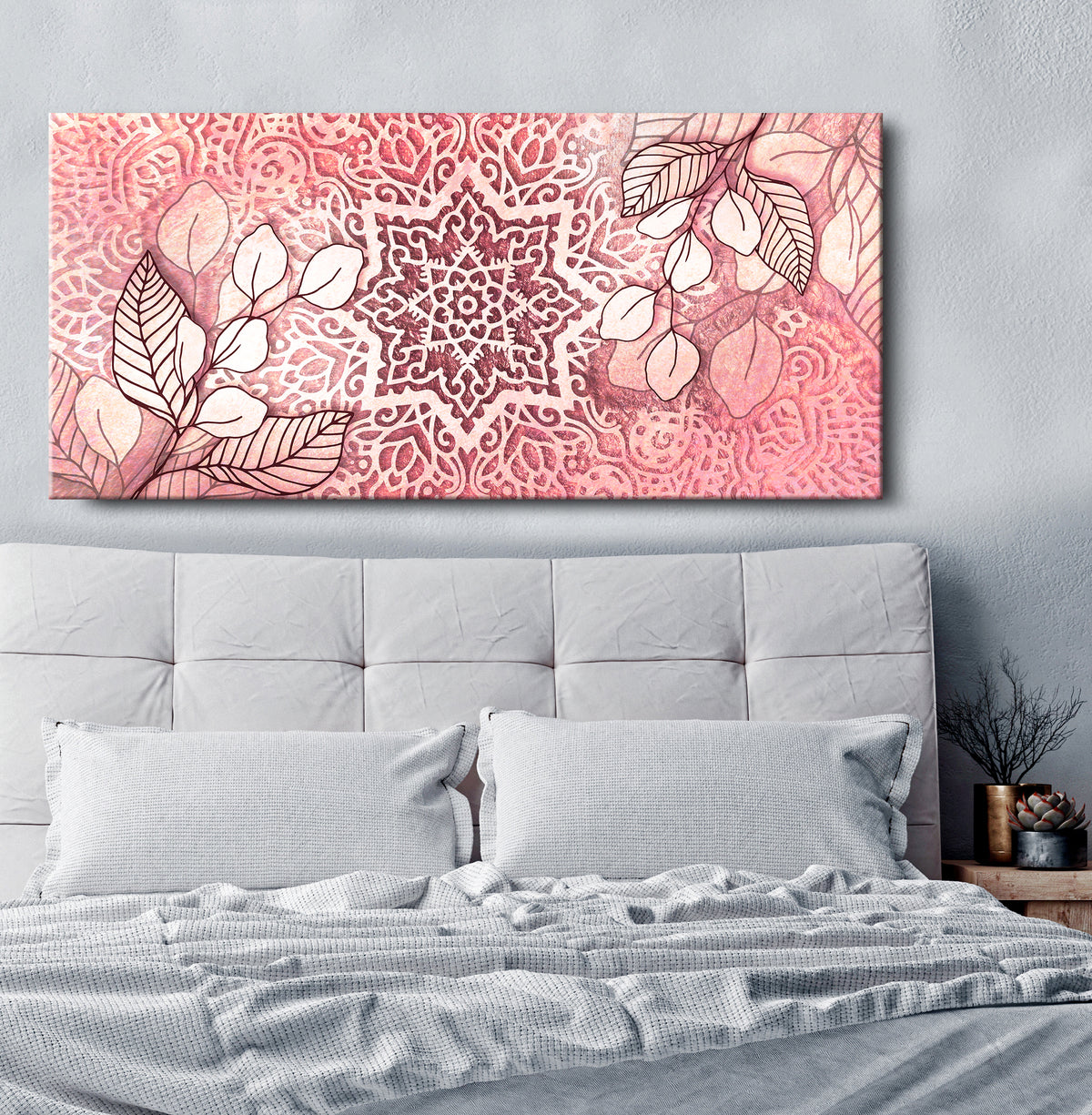 Home Wall Art: Boho Mandala Art V6 (Wood Frame Ready To Hang) - Sense for  Decor