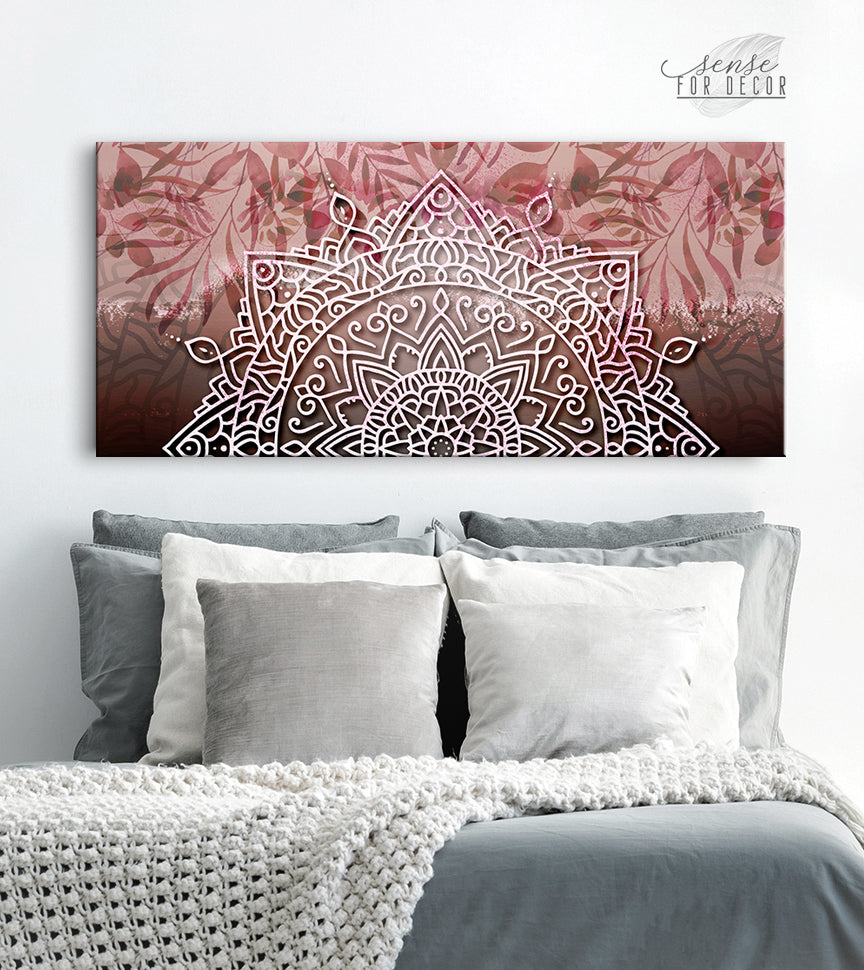 Home Wall Art: Boho Mandala Art V2 (Wood Frame Ready To Hang) - Sense for  Decor