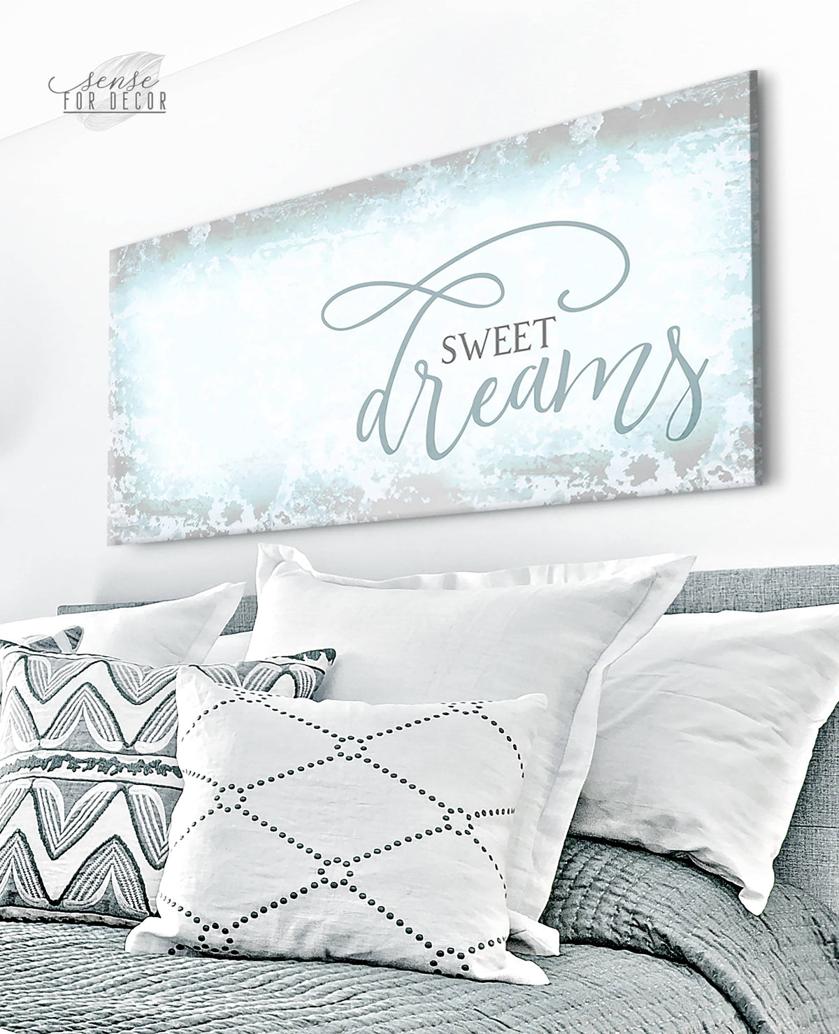 Bedroom Wall Art Sweet Dreams V10 Wood Frame Ready To Hang