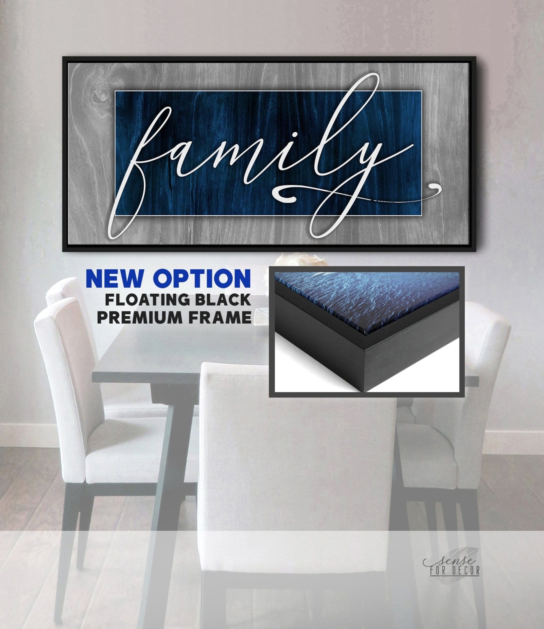 Family Canvas Wall Art – Inspirational Quote Home Décor – Sense