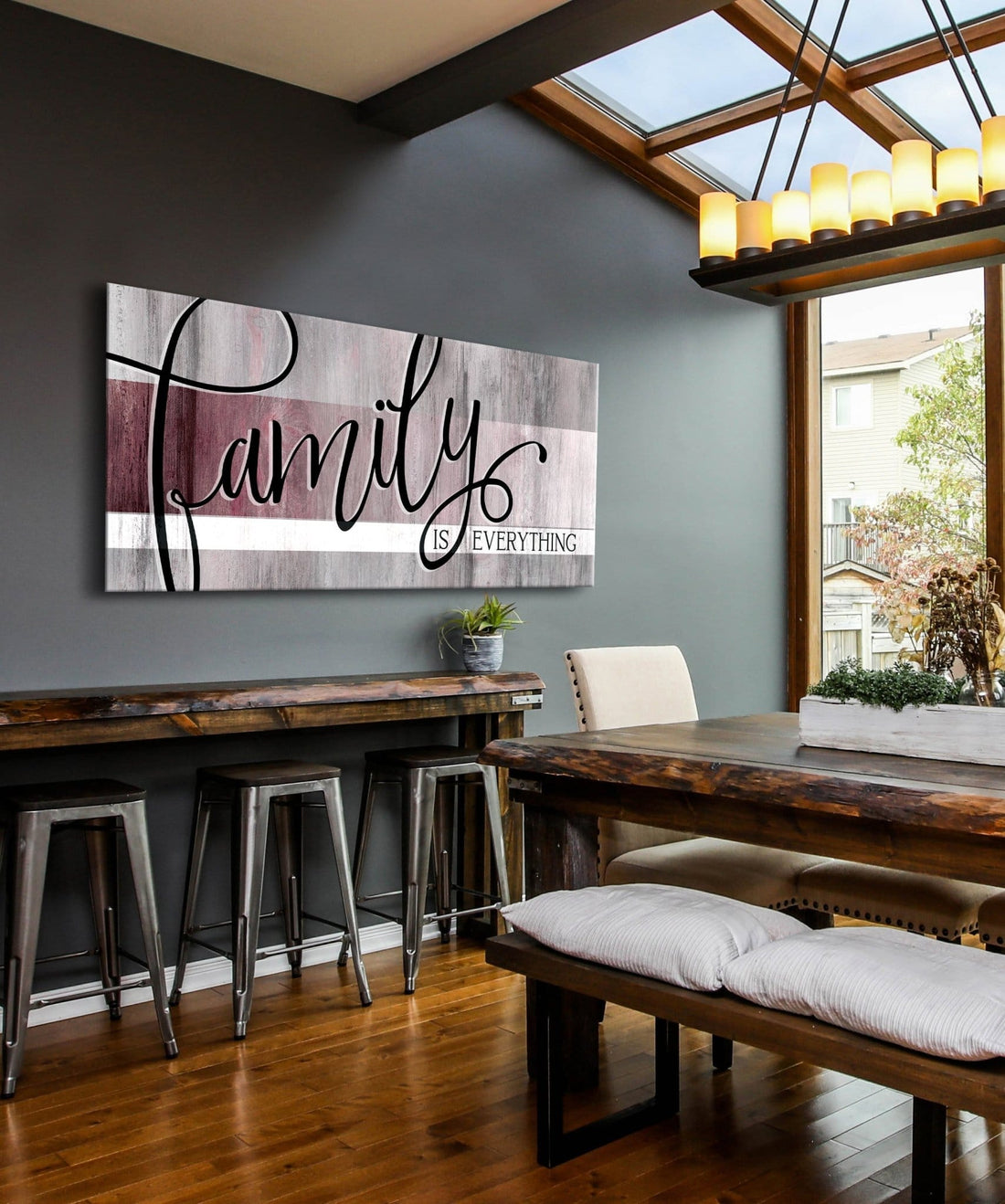 Farmhouse Family Wall Art – Family is Everything Rustic Canvas - Sense for Decor