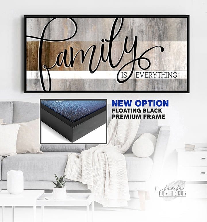 Farmhouse Family Wall Art – Family is Everything Rustic Canvas - Sense for Decor