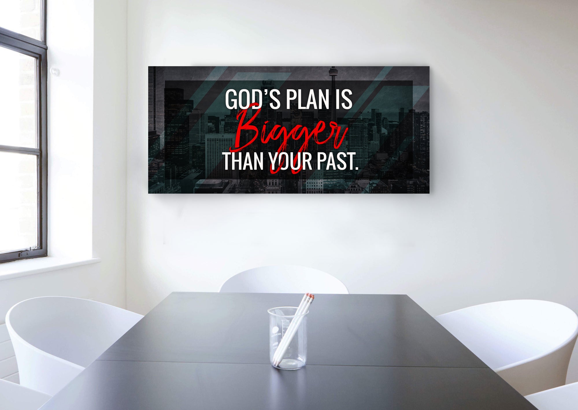 Inspire Wall Art: Gods Plan (Wood Frame Ready To Hang)