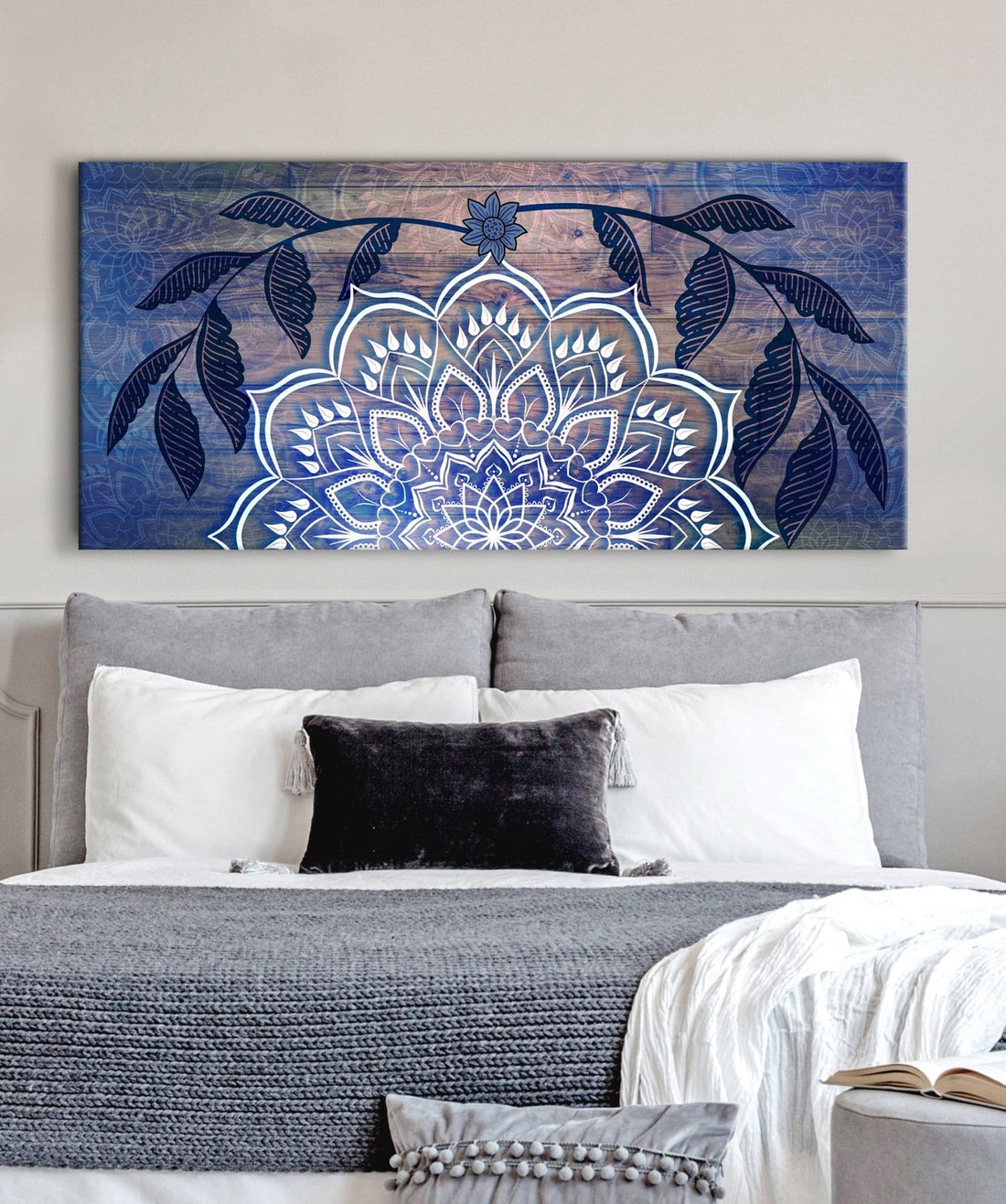 Home Wall Art: Boho Mandala Art V2 (Wood Frame Ready To Hang) - Sense for Decor