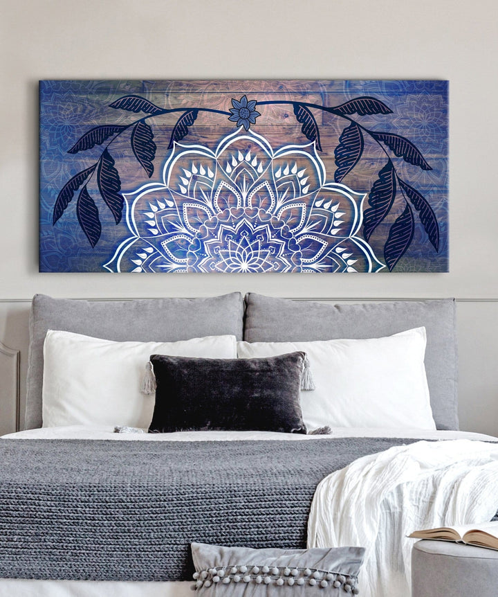 Home Wall Art: Boho Mandala Art V2 (Wood Frame Ready To Hang) - Sense for Decor
