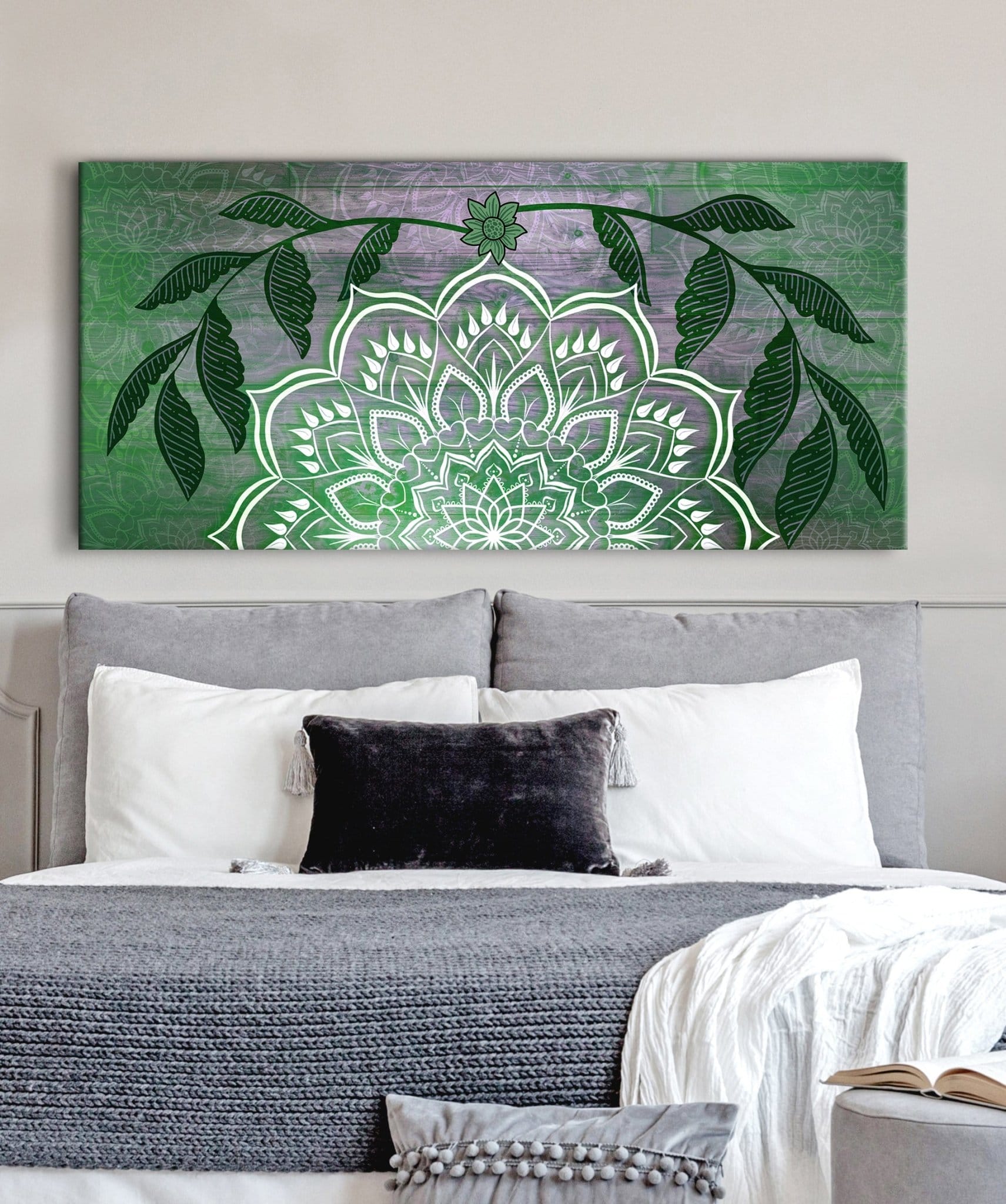 Home Wall Art: Boho Mandala Art V2 (Wood Frame Ready To Hang) - Sense for Decor