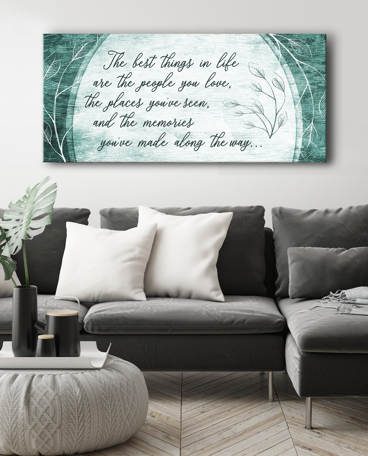 Home Wall Art: The best things in life are the people you love (Wood Frame Ready To Hang) - Sense for Decor
