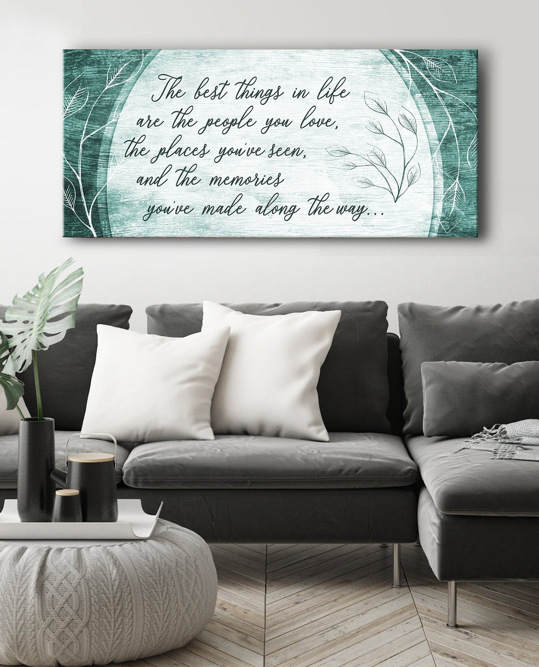 Home Wall Art: The best things in life are the people you love (Wood Frame Ready To Hang) - Sense for Decor
