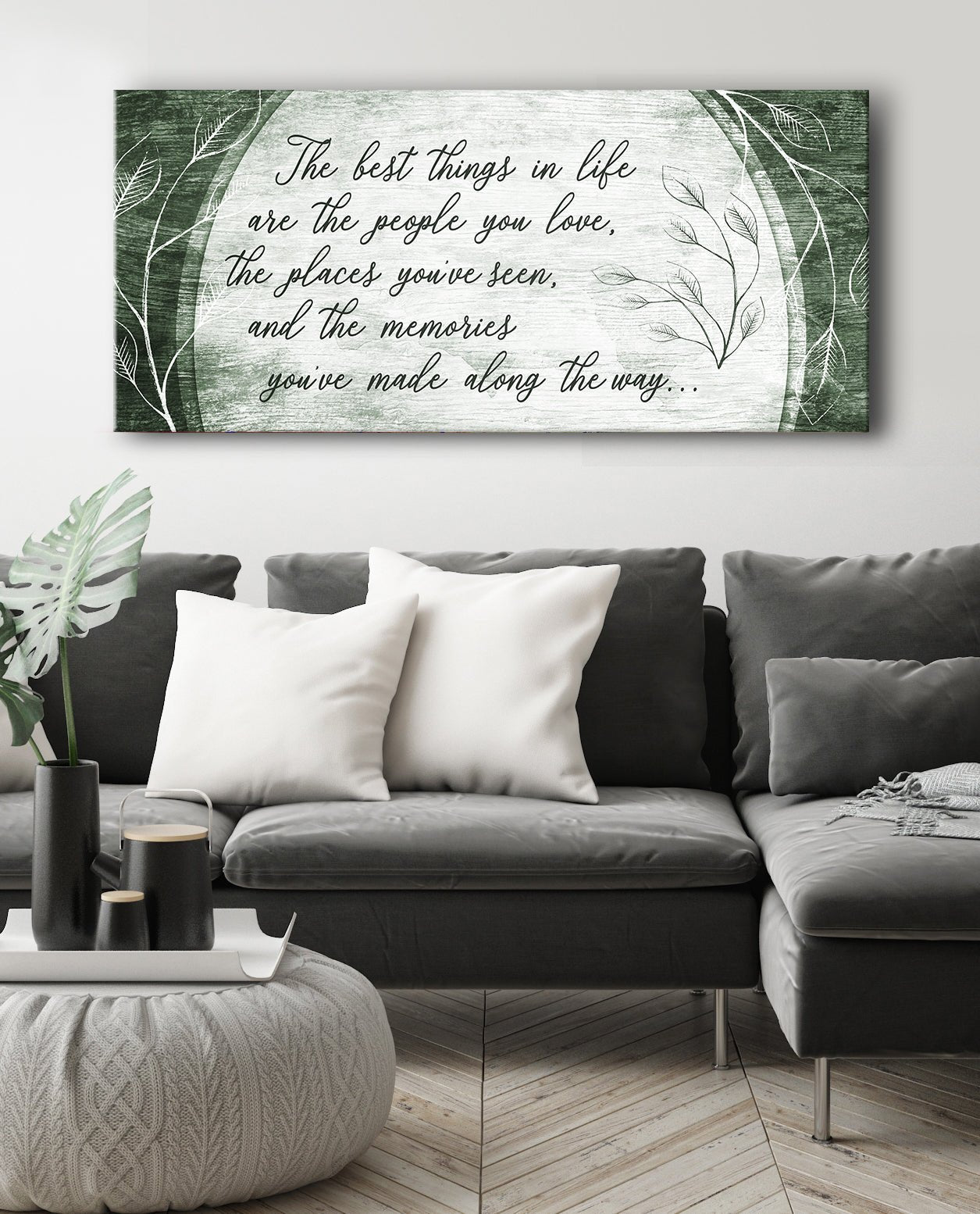 Home Wall Art: The best things in life are the people you love (Wood Frame Ready To Hang) - Sense for Decor