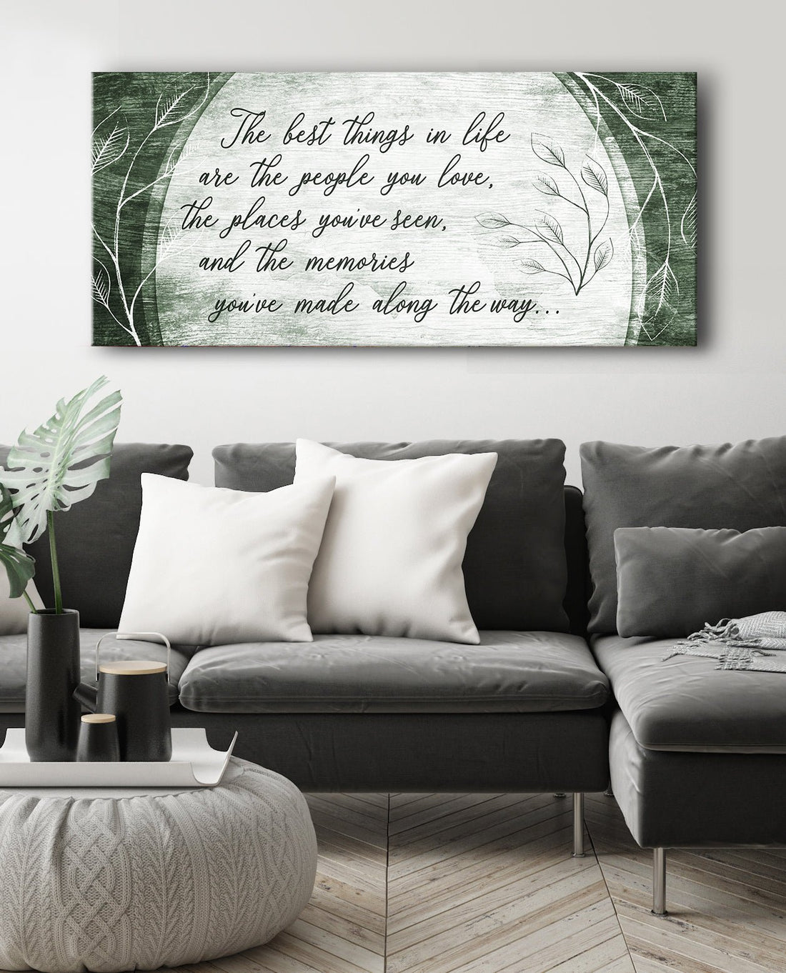 Home Wall Art: The best things in life are the people you love (Wood Frame Ready To Hang) - Sense for Decor