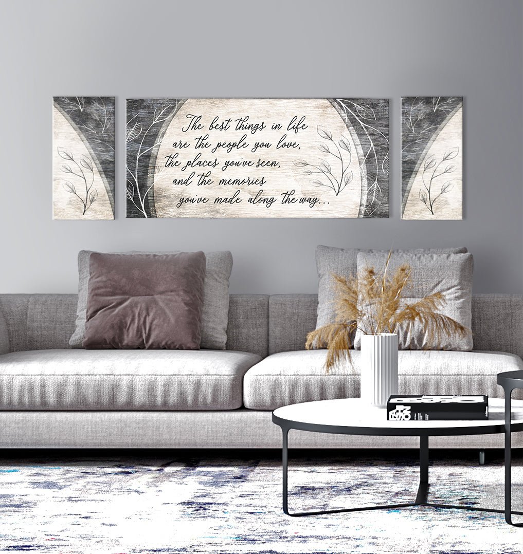 Home Wall Art: The best things in life are the people you love (Wood Frame Ready To Hang) - Sense for Decor