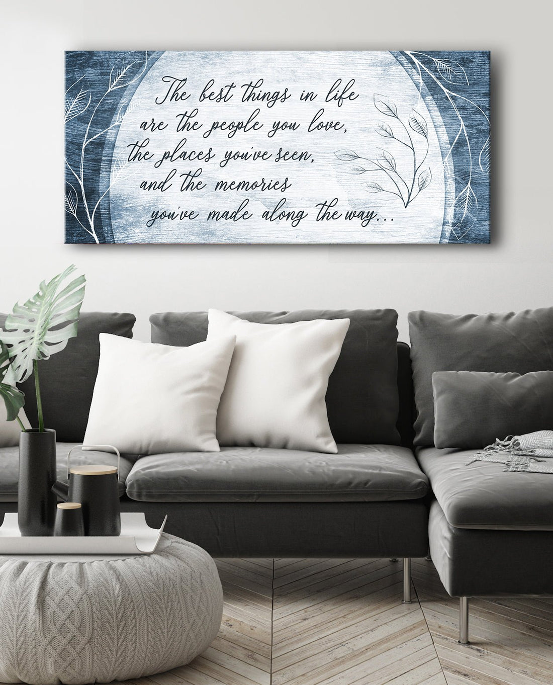 Home Wall Art: The best things in life are the people you love (Wood Frame Ready To Hang) - Sense for Decor