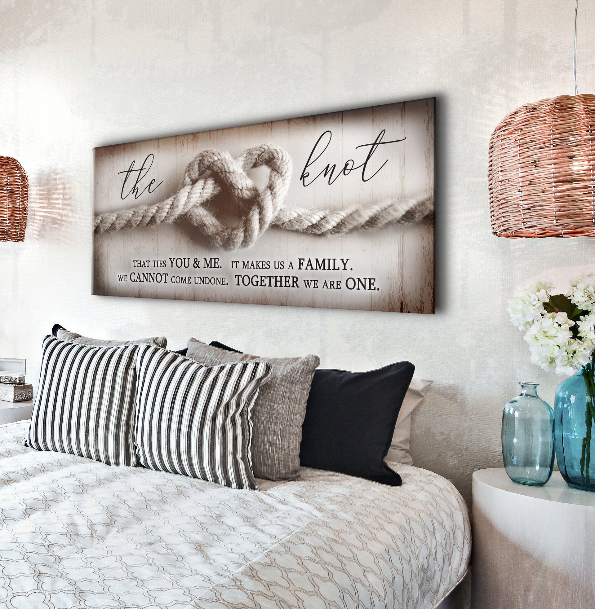 Home Wall Art: The Knot (Wood Frame Ready To Hang) - Sense for Decor