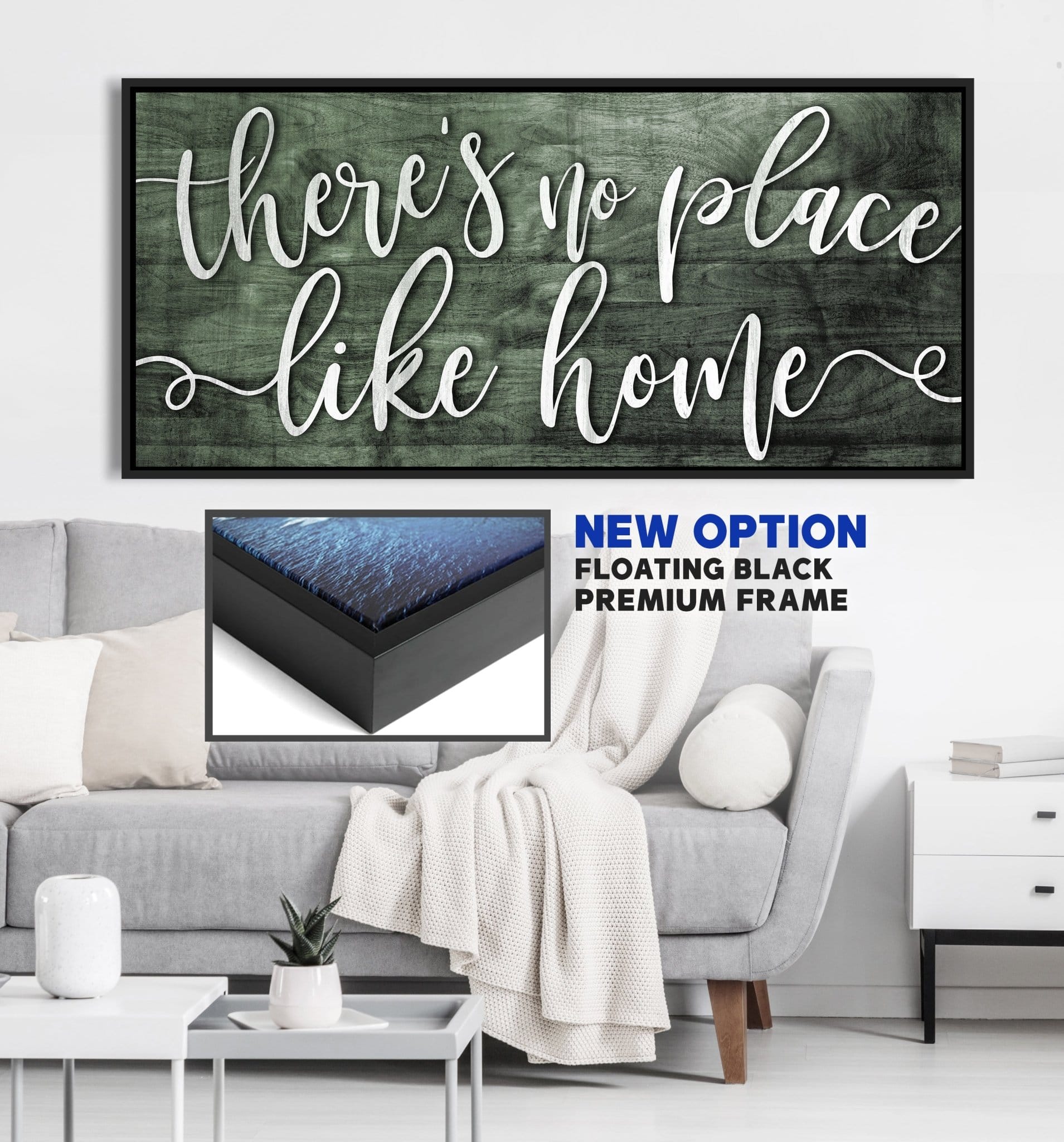 Home Wall Art: There's No Place Like Home V2 (Wood Frame Ready To Hang) - Sense for Decor