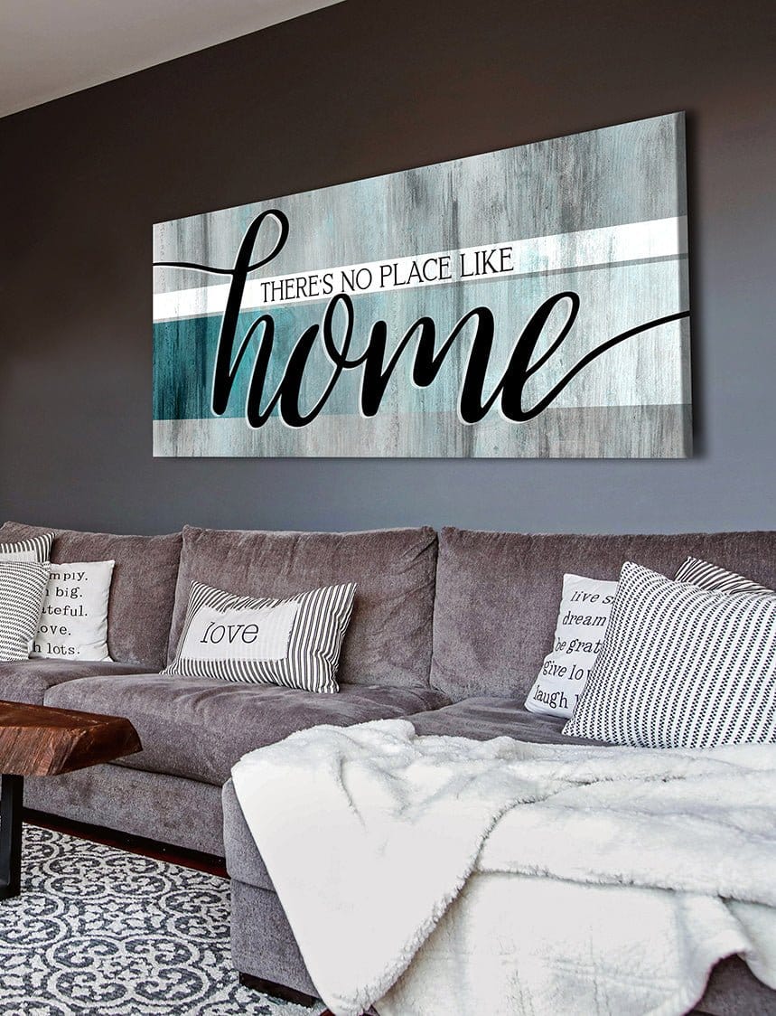 Home Wall Art: There's No Place Like Home V9 (Wood Frame Ready To Hang) - Sense for Decor